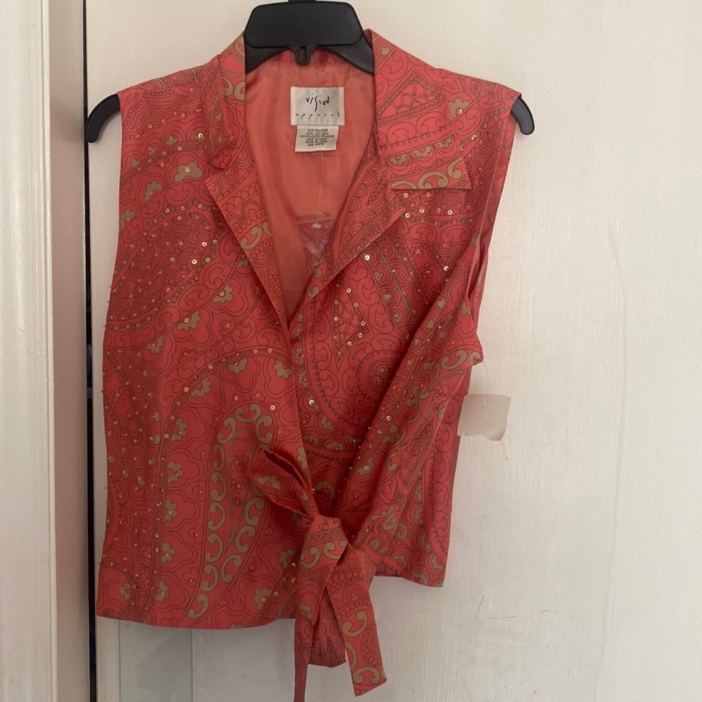 Fancy silk top size 14 woman